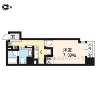 HF河原町二条レジデンス(旧 シングルレジデンス河原町二条)【6階】の間取り