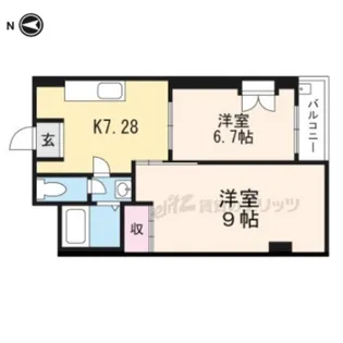 ラ・ぺリオ醍醐【3階】の間取り