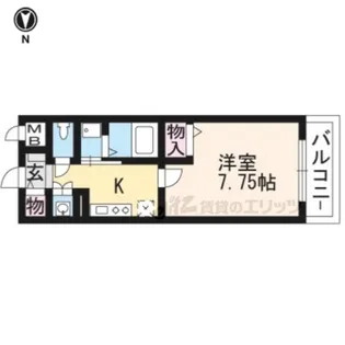 シャルマン御池【203号室】の間取り