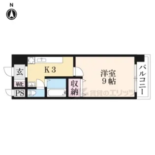 ハウスセゾン御所南【705号室】の間取り