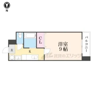 ハウスセゾン御所南【1008号室】の間取り