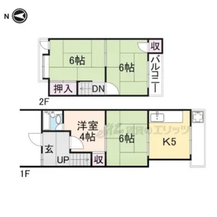 京都府京都市伏見区醍醐南里町【一戸建】の間取り