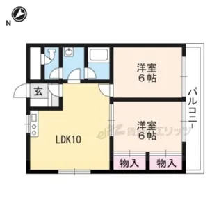 ロイヤル伊勢【106号室】の間取り
