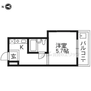 レジデンス竹田【4階】の間取り