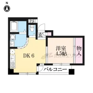 舎楽【4-A号室】の間取り