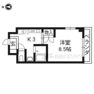 サンシード桃山【2階】の間取り
