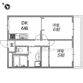 第5サンライフ瀬田【3C号室】の間取り