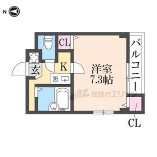 ハウゼ聖護院【2階】の間取り