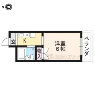 なごみハイツ【610号室】の間取り