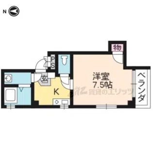 グレース北野【3-B号室】の間取り