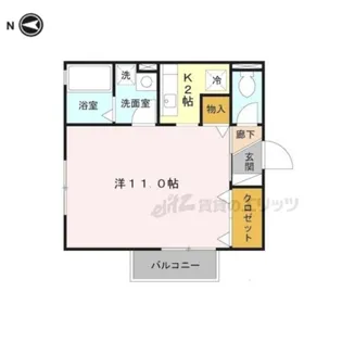 エイトキューブ【B201号室】の間取り