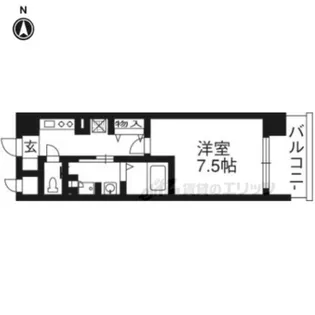 インべスト京都白川【510号室】の間取り