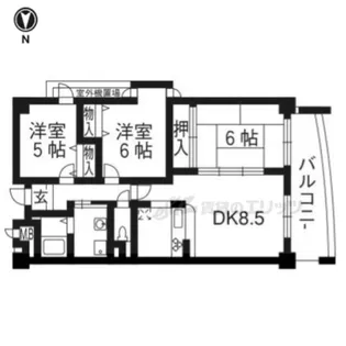 ドミール西向日【205号室】の間取り