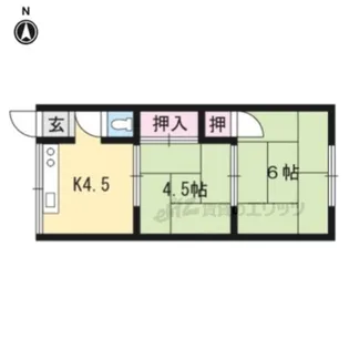 コーポ西ノ京【3号室号室】の間取り