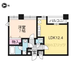 プラネシア星の子山科三条【4階】の間取り