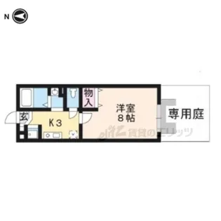 MORIMAWARI WEST【1階】の間取り