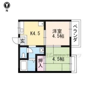 ささまハイツ【201号室】の間取り