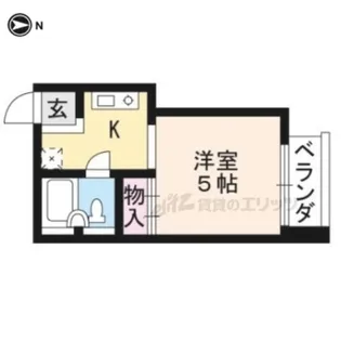 コモディタ竹屋町【C-5号室】の間取り