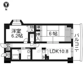 ロザーンジュ堀川【403号室】の間取り