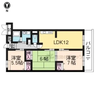 リジョイス桂【2階】の間取り