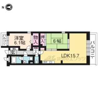 ガーデンコート聚楽【501号室】の間取り