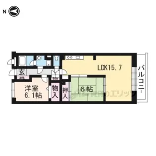 ガーデンコート聚楽【502号室】の間取り