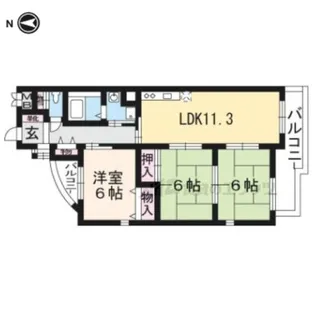 パヴォーネ植物園【101号室】の間取り