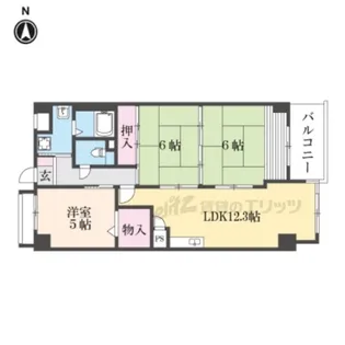 エクセレア花屋町【803号室】の間取り