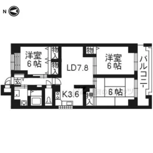 ミルウィンドウ【301号室】の間取り