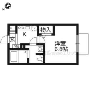 ボヌール嵐山【205号室】の間取り