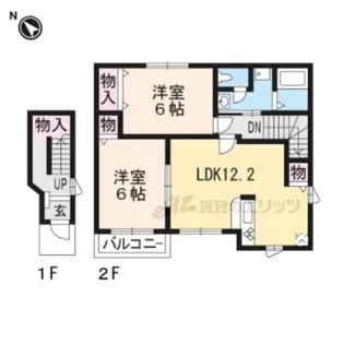 グリーンホーム垣之内【201号室】の間取り