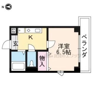 フォルム大将軍【205号室】の間取り