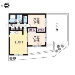 パレスイマイ【101号室】の間取り