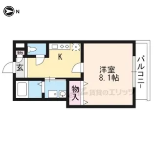 パーソナルサルーン西陣【202号室】の間取り