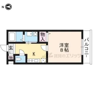 パーソナルサルーン西陣【107号室】の間取り