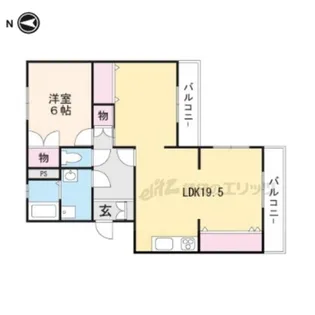 ワイズマンション栗東【1階】の間取り