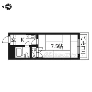 長岡ロイヤルパレスB棟【B201号室】の間取り