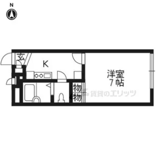 レオパレスメゾンエトワール桂南【2階】の間取り