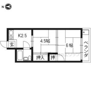 イナイ第一コーポ【102号室】の間取り