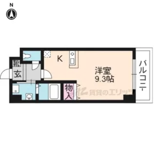 エス・ヴルバード一乗寺【503号室】の間取り