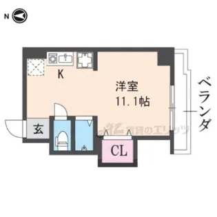 ロイヤル河原町五条【1102号室】の間取り