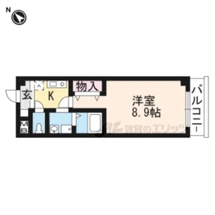 ボヌールS【4階】の間取り