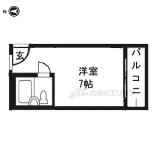 グランバリュー東福寺【101号室】の間取り