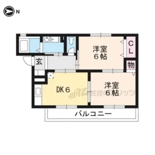 パレ・シャルム精華【203号室】の間取り