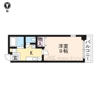 ハウスセゾン両替町【505号室】の間取り