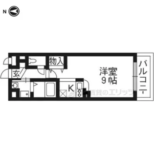 レインボースクエア【206号室】の間取り