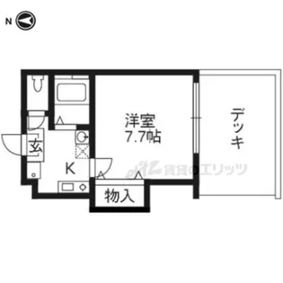 ガーネット御所西【103号室】の間取り