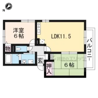 エクレール遠野【1階】の間取り