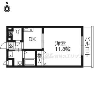 パレスコート【102号室】の間取り