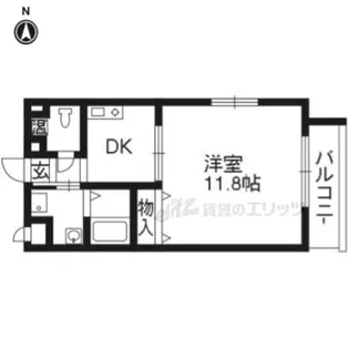 パレスコート【407号室】の間取り